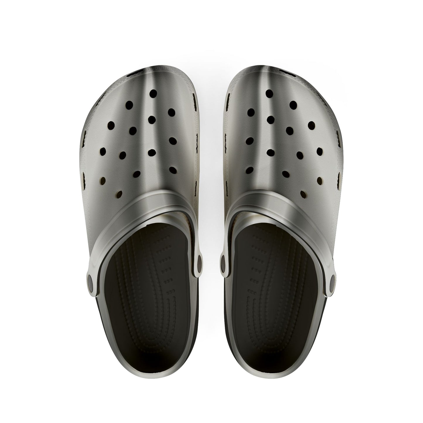 Metallic Silver EVA Clogs — Lightweight Foam Garden & Water Shoes