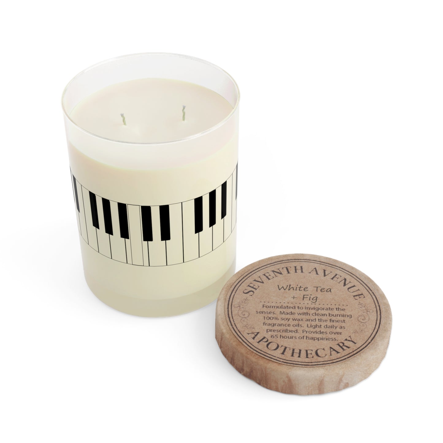 Piano Keys Scented Candle - 11oz Aromatic Gift for Music Lovers, Home Decor, Relaxation, Housewarming, Birthdays