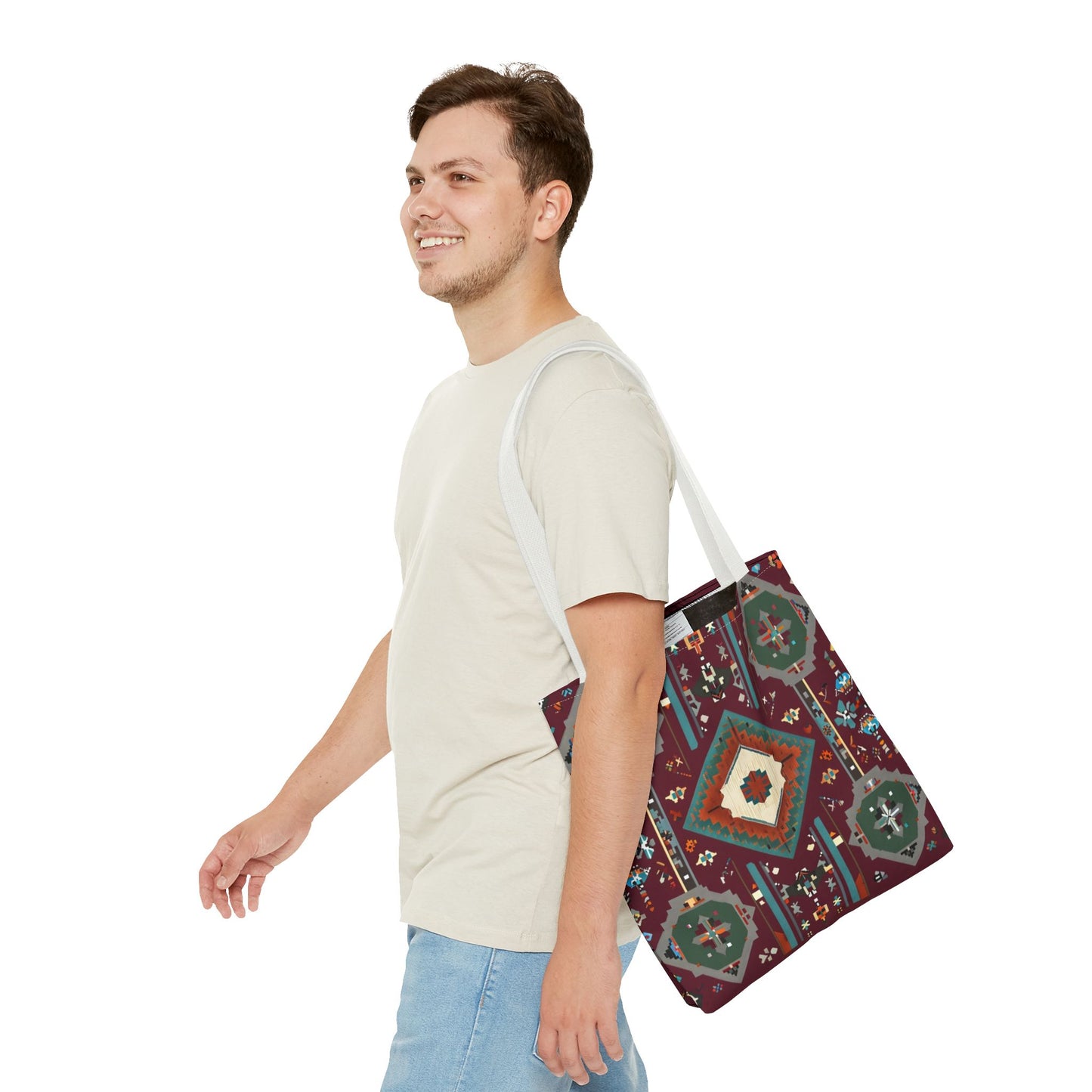 Bohemian Tote Bag, Stylish Reusable Shopping Bag