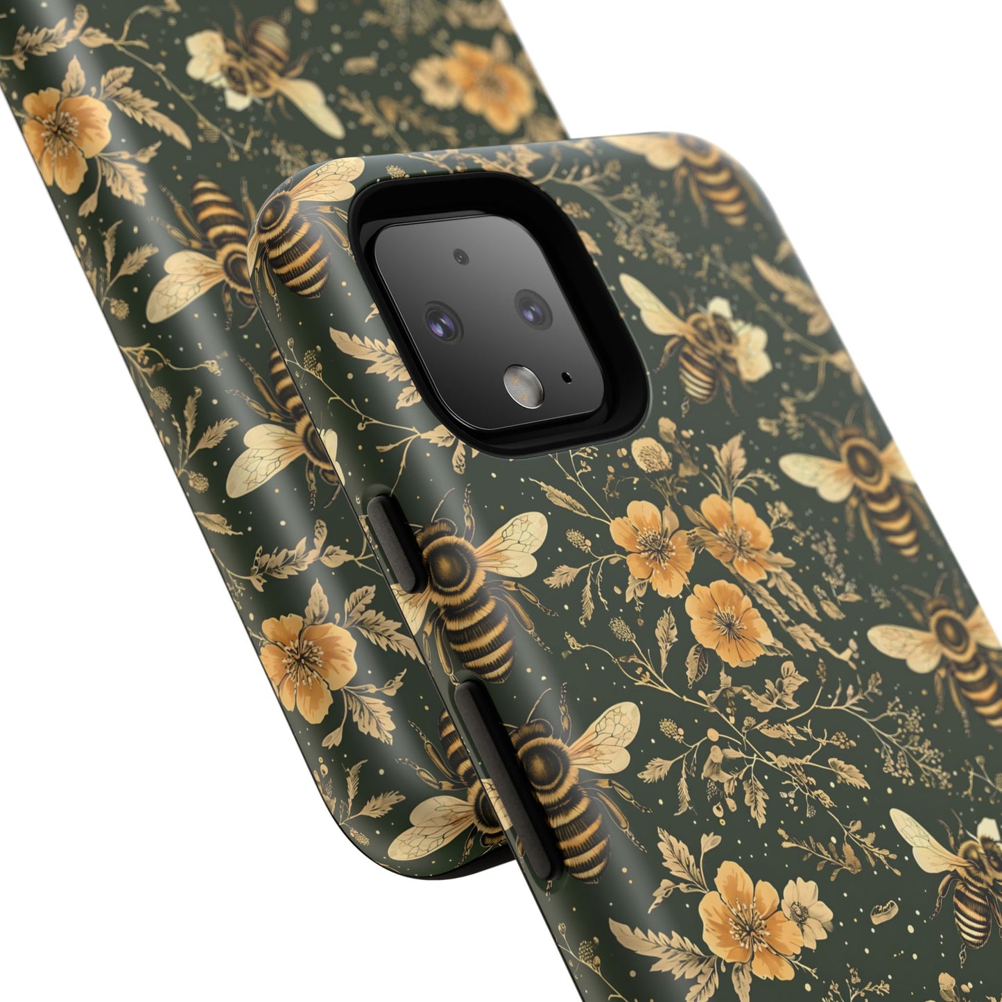Nature-Inspired Phone Case, Tough Cases for Nature Lovers, Floral Bee Design, Eco-Friendly Gift, Summer Vibes, Trendy Phone Accessory,