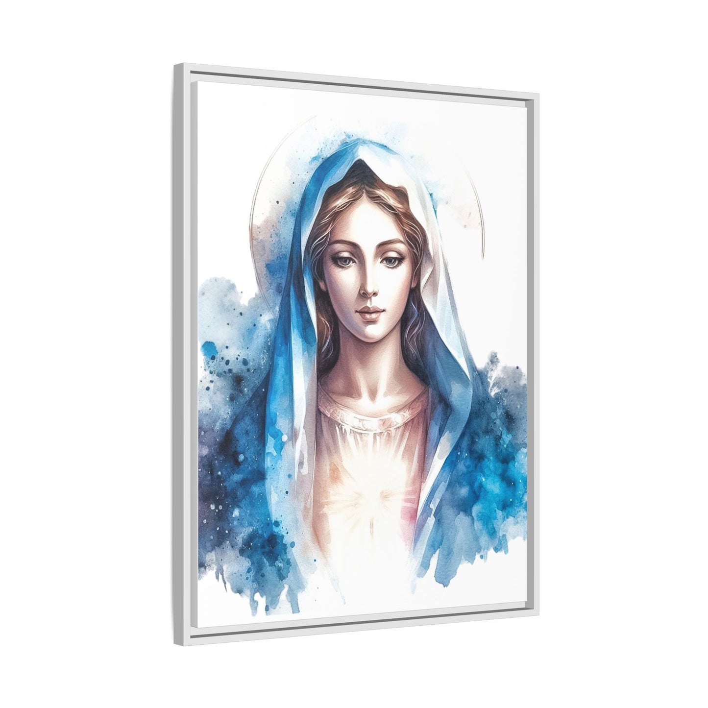 Framed Canvas Art Print, Spiritual Decor, Religious Artwork, Wall Decor, Gift for Faith, Elegant Home Decoration