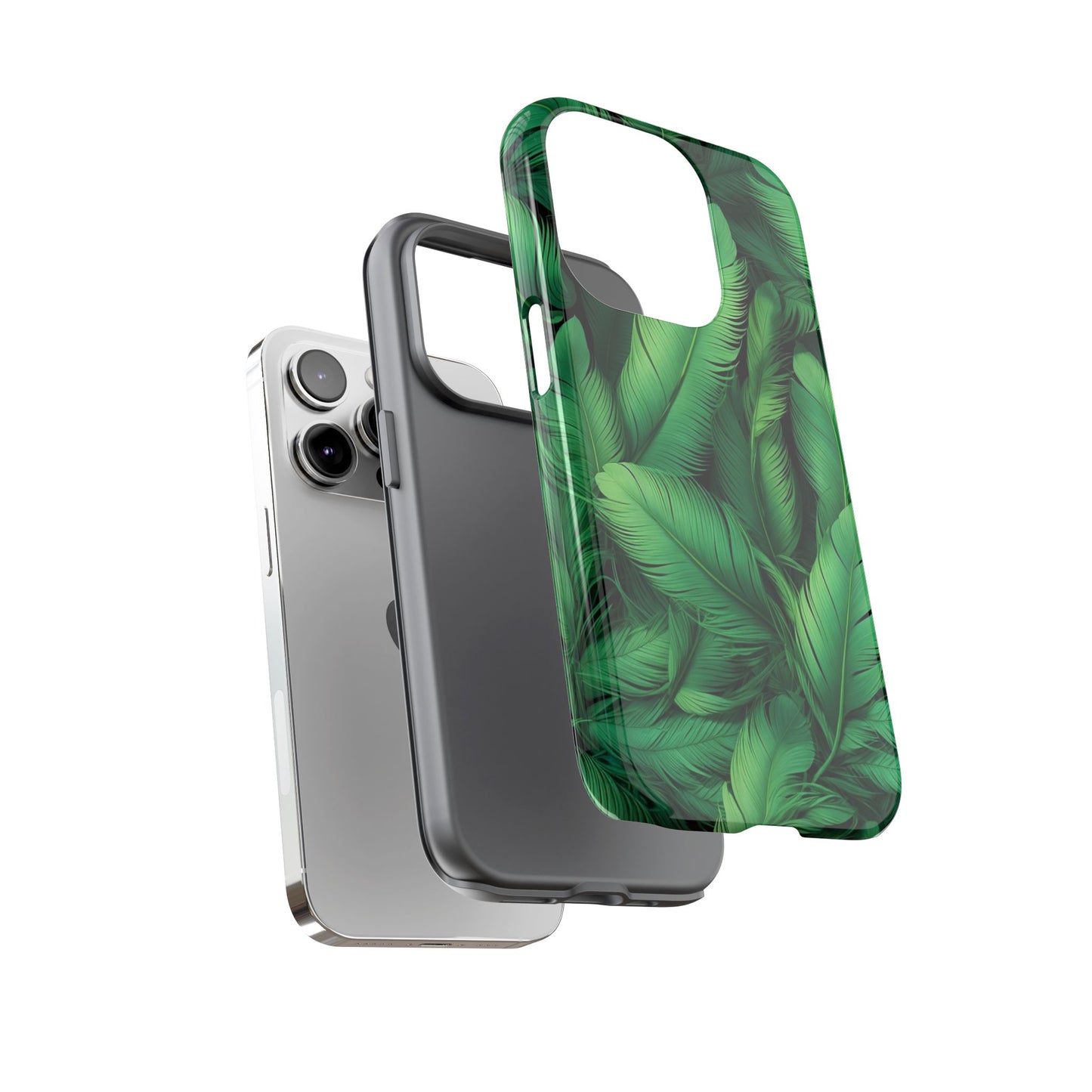 Tough Cases - Tropical Leaf Phone Case, Nature-inspired, Phone Accessory, Gift for Her, Jungle Theme, Eco-Friendly