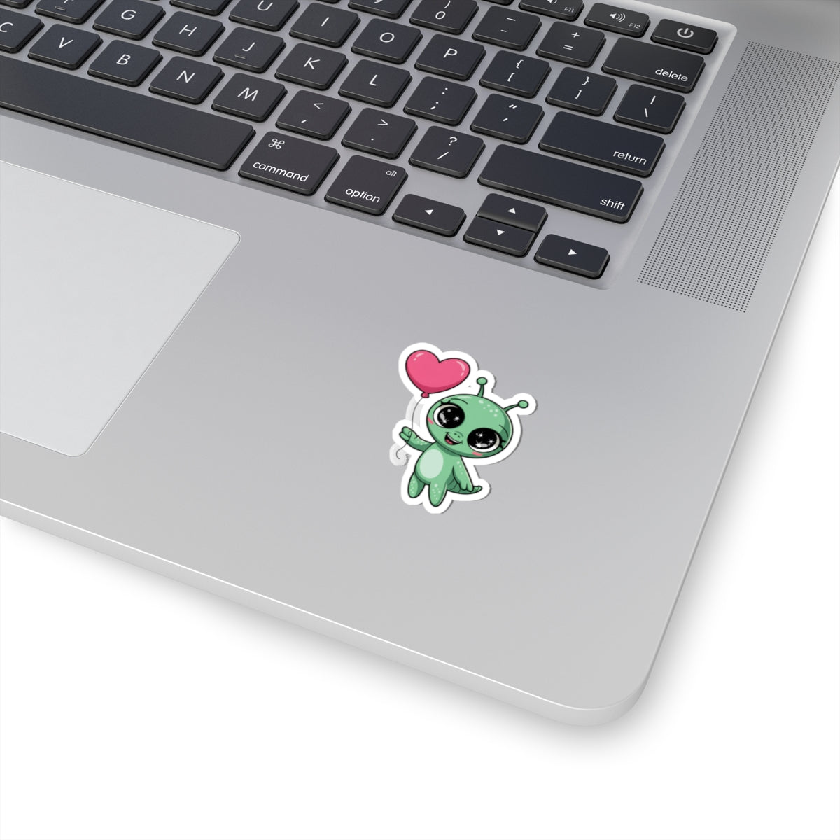 Cute Alien Kiss-Cut Stickers, Laptop Decals, Kawaii Stickers, Cute Character Stickers, Gift for Kids, Fun Party Favors