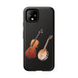 Musical Instrument Phone Case - Violin & Banjo Design, Music Lover Gift, Unique Phone Cover, Holiday Gift, Durable Tough Cases