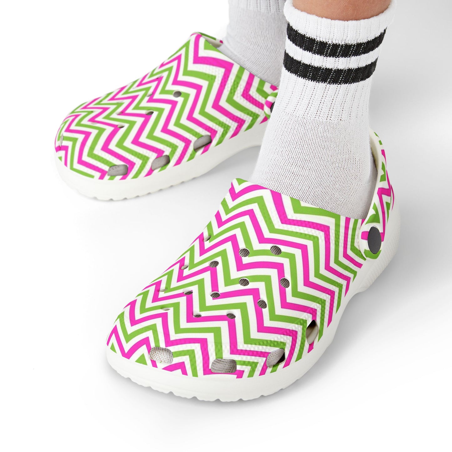 Colorful Kids Clogs, Fun EVA Foam Shoes, Bright Summer Footwear, Patterned Outdoor Slippers, Playful Kids Accessories