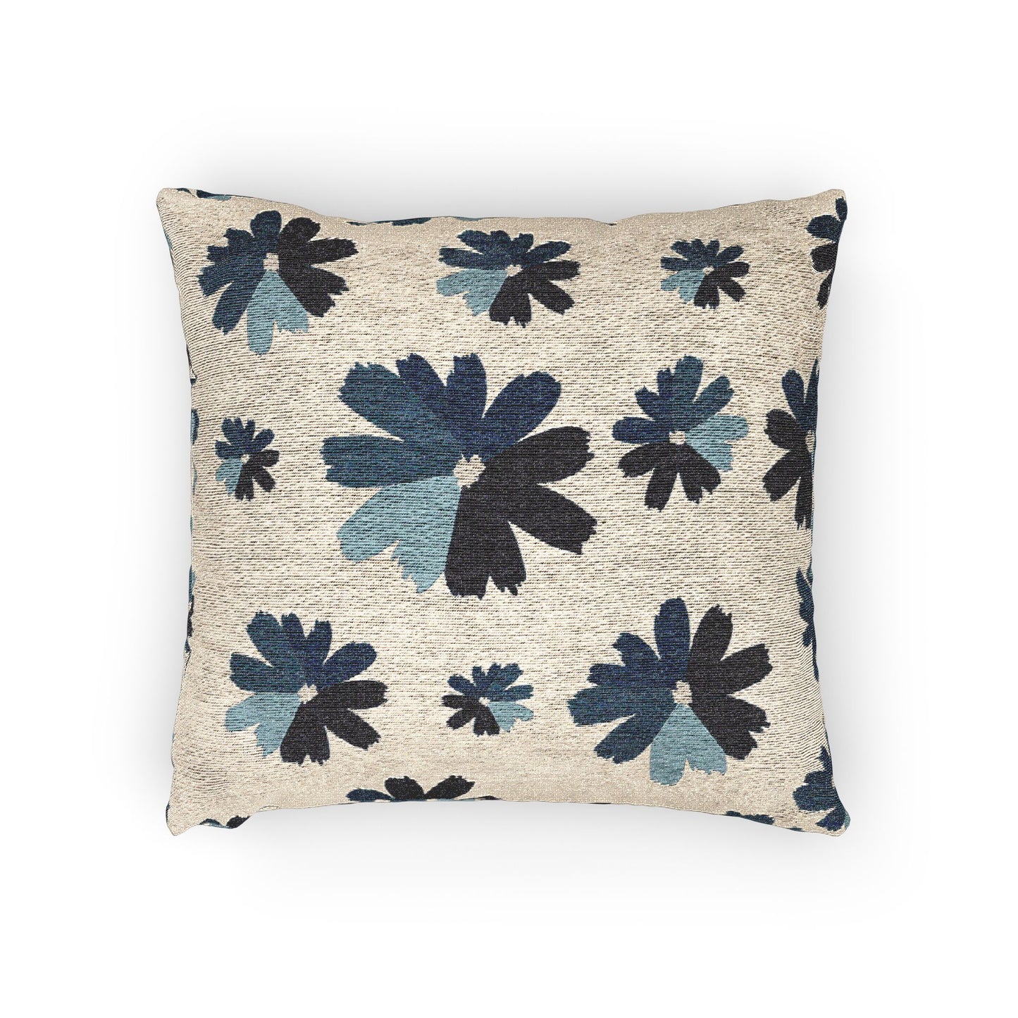 Boho Floral Woven Pillow, Cozy Cushion for Home Décor, Gift for Housewarming, Modern Accent for Living Room, Decorative Throw Pillow