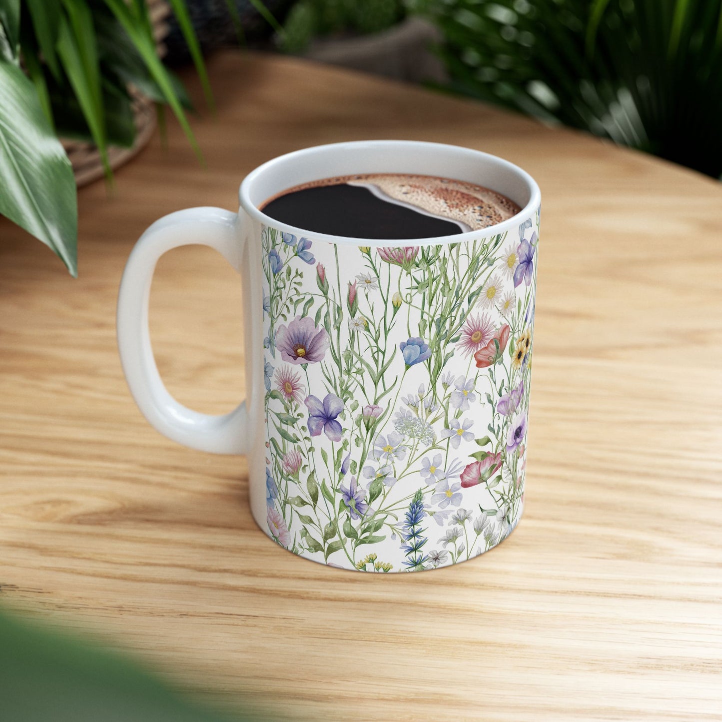 Ceramic Mug, (11oz, 15oz) - wildflowers