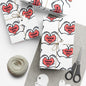 Gift Wrap — 'Thank You' Heart Hands Pattern Wrapping Paper