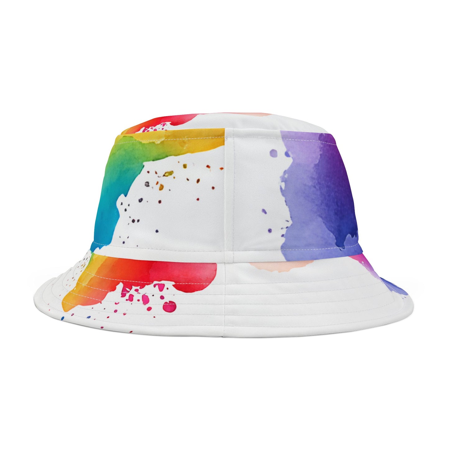 Vibrant Watercolor Bucket Hat, Summer Accessory, Festival Wear, Beach Hat, Unisex Outdoor Hat, Gift for Art Lovers