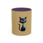 Cute Cat Accent Coffee Mug - Perfect for Cat Lovers, Gift for Birthdays, Home Decor, Animal Enthusiasts, Fun Kitchenware