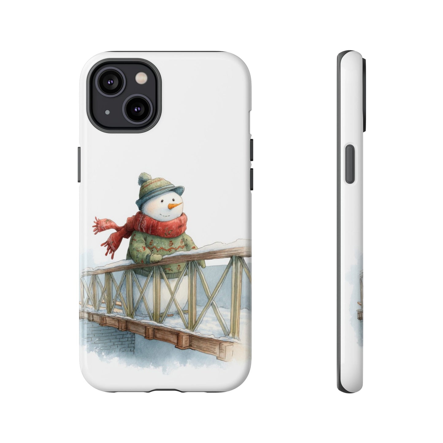 Snowman Phone Case – Winter Holiday Gift, Cute Snowman Design, Winter Accessories, Protective Phone Case, Unique Christmas Present