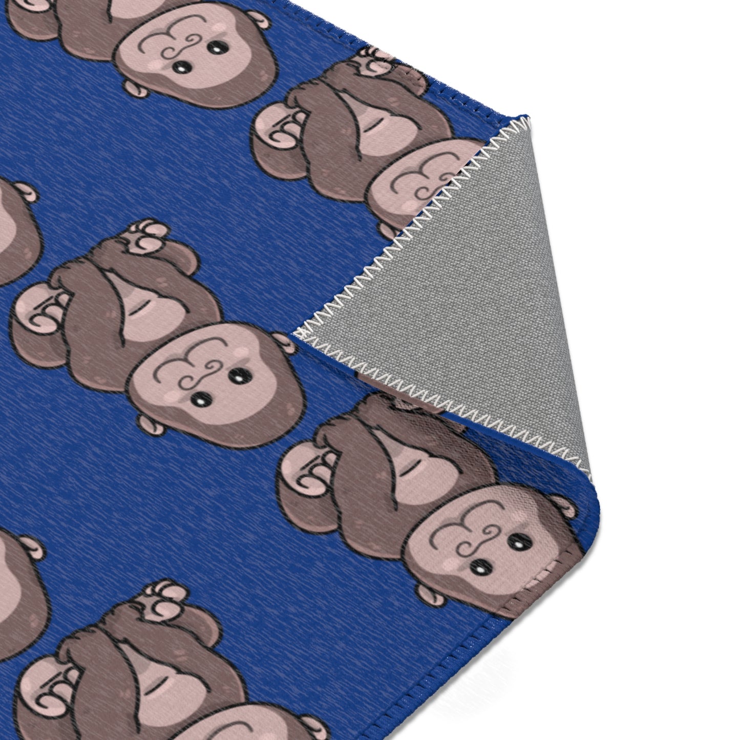 Cute Cartoon Monkey Area Rug, Fun Kid's Room Decor