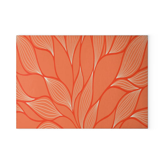 Elegant Floral Design Glass Cutting Board - Perfect for Weddings, Housewarming, or Any Culinary Enthusiast