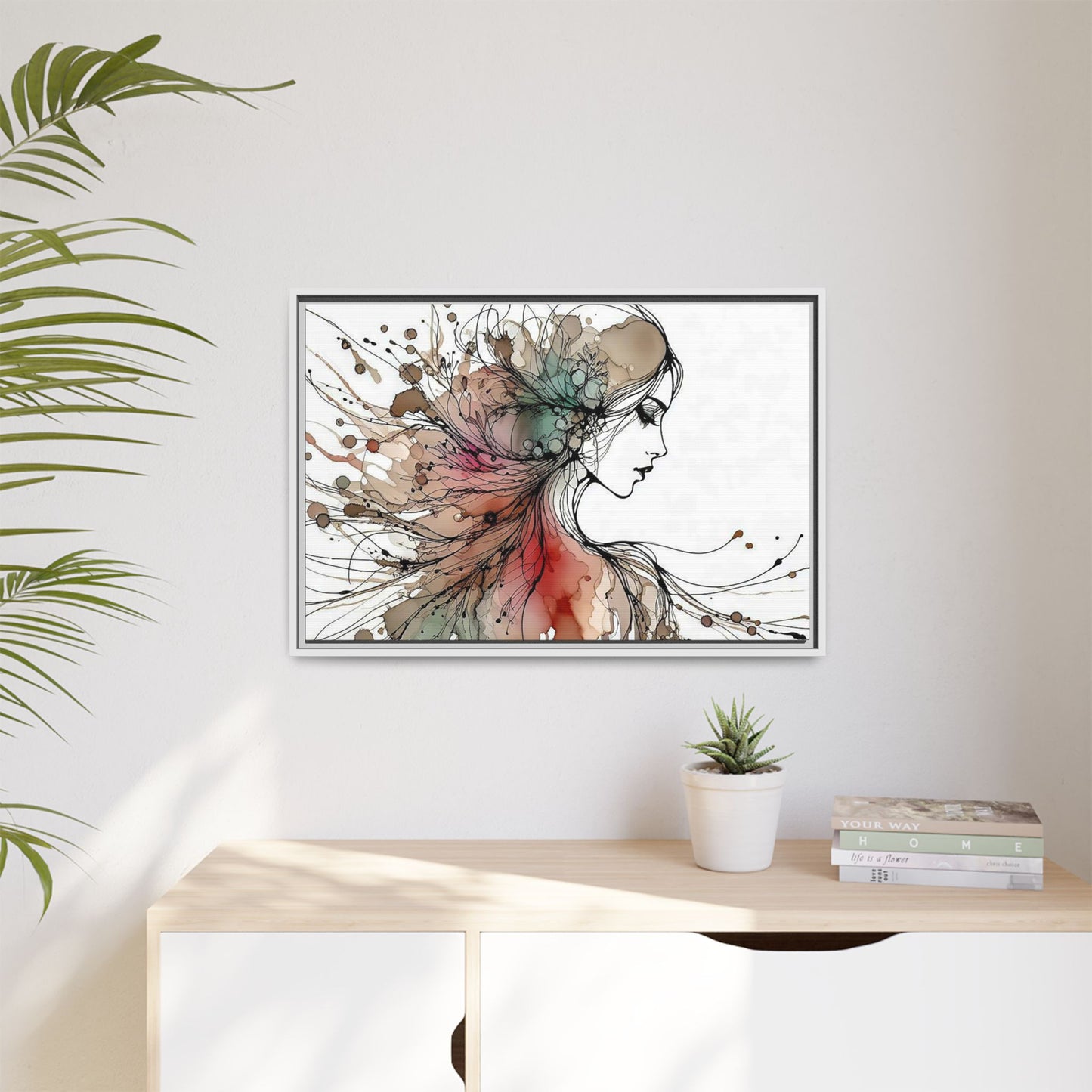 Matte Canvas, Framed (Multi-color) - Girl Whispers
