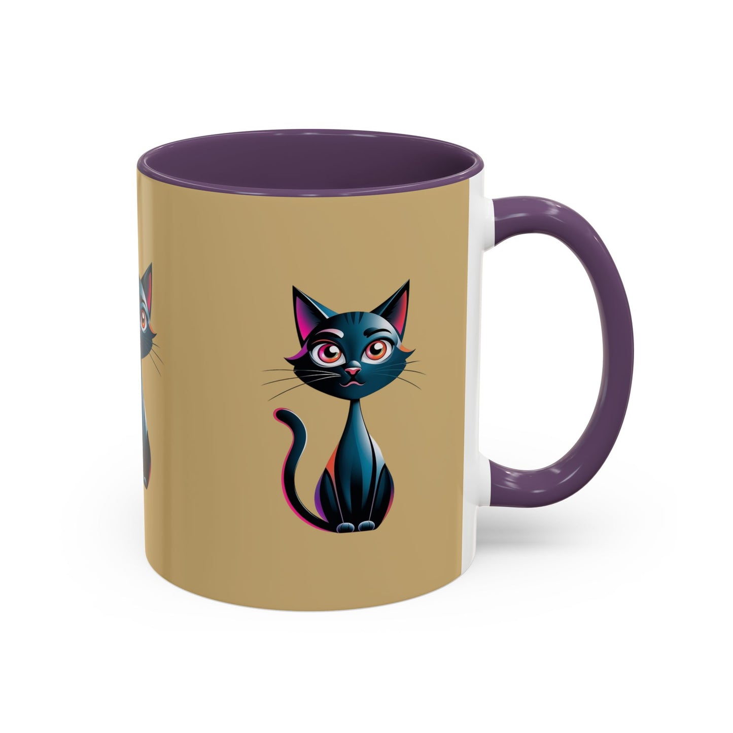 Cute Cat Accent Coffee Mug - Perfect for Cat Lovers, Gift for Birthdays, Home Decor, Animal Enthusiasts, Fun Kitchenware