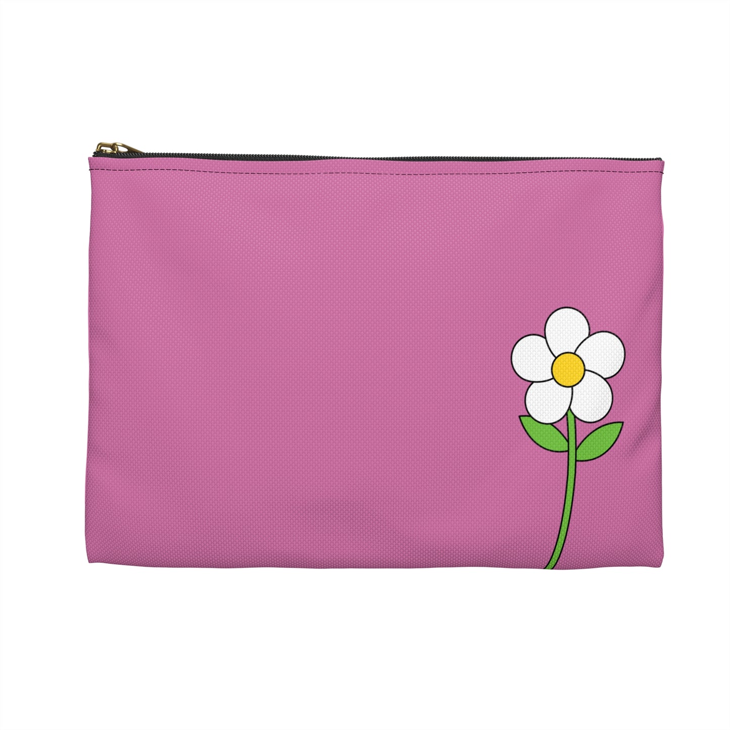 Flower Motif Accessory Pouch - Cute Makeup Bag, Travel Organizer, Floral Pencil Case, Gift for Her, Spring Decor