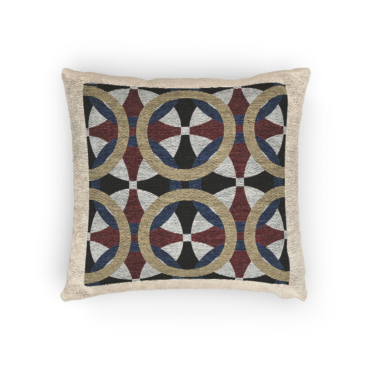 Bohemian Woven Pillow, Geometric Throw Cushion, Cozy Home Decor, Modern Boho Accent, Stylish Gift for Friends