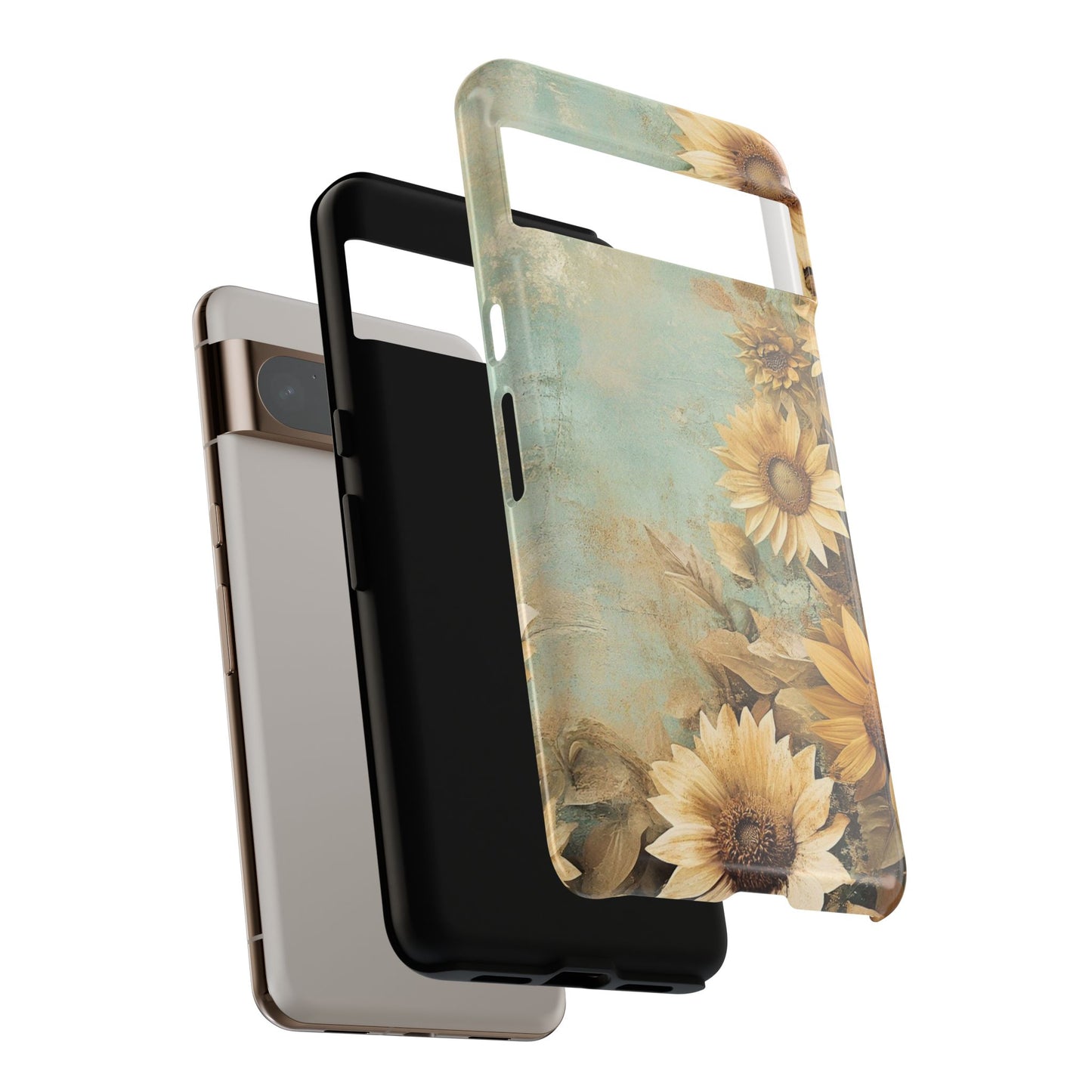 Sunflower Phone Case, Tough Shell Floral Cover, Nature Inspired Gift, Durable Protective Case, Perfect for Spring and Summer