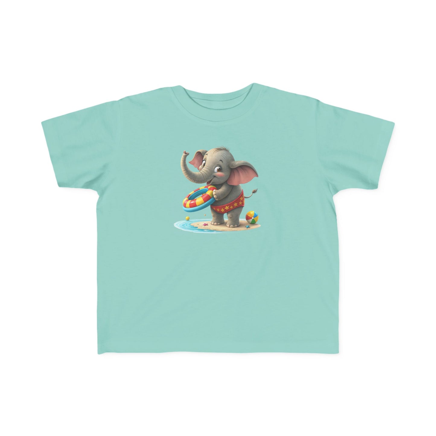 Cute Elephant Toddler Tee, Fun Summer Shirt, Kids Beachwear, Adorable Gift for Ages 2-5, Playful Animal Apparel