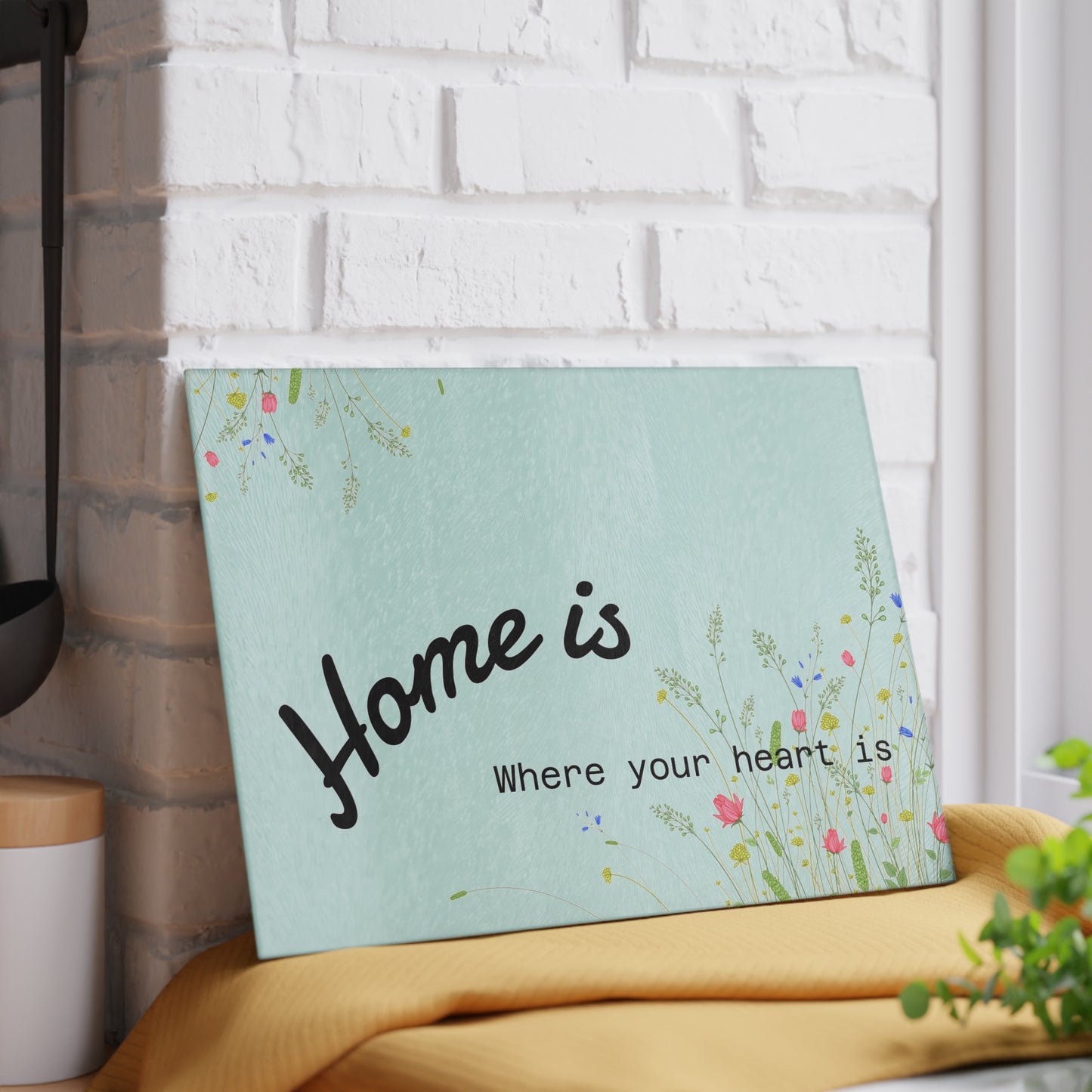 Floral Home Cutting Board, Kitchen Decor, Gift for Home Cooks, Housewarming Gift, Unique Kitchen Accessory