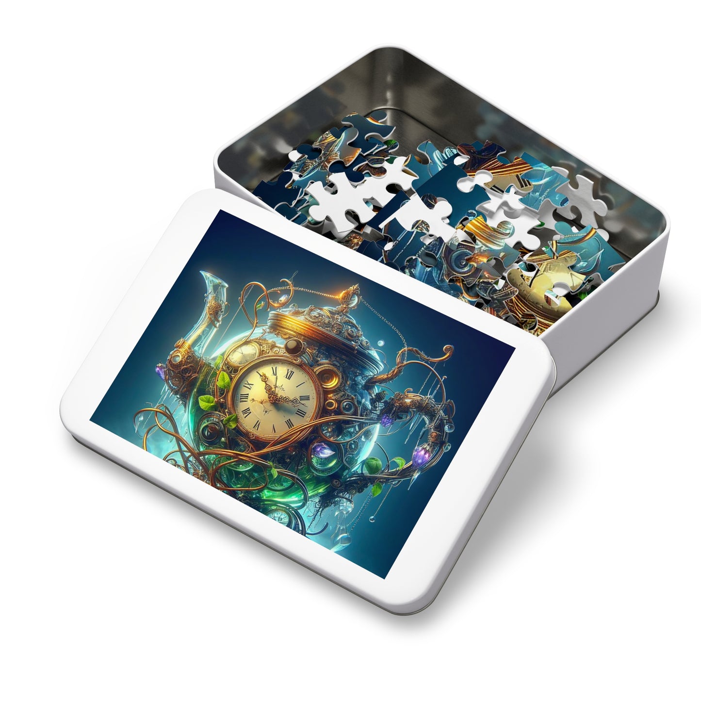 Jigsaw Puzzle with Tin