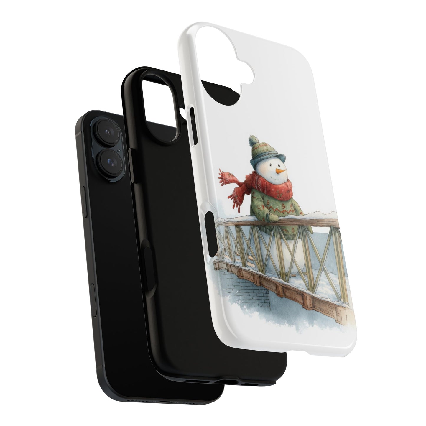 Snowman Phone Case – Winter Holiday Gift, Cute Snowman Design, Winter Accessories, Protective Phone Case, Unique Christmas Present