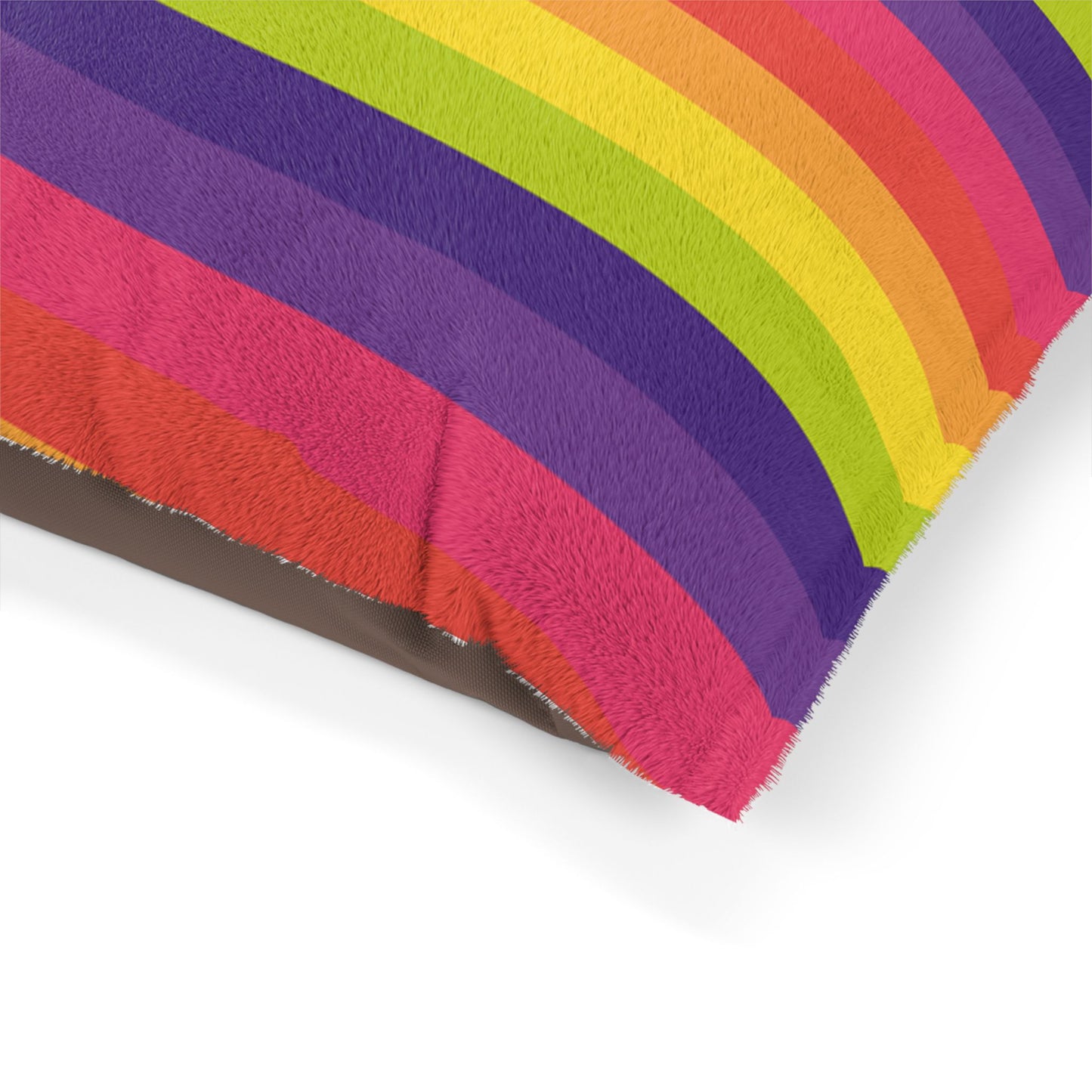 Cozy Rainbow Pet Bed, Cute Dog Bed, Colorful Cat Cushion, Soft Plush Pet Lounge, Unique Pet Gift for Holidays