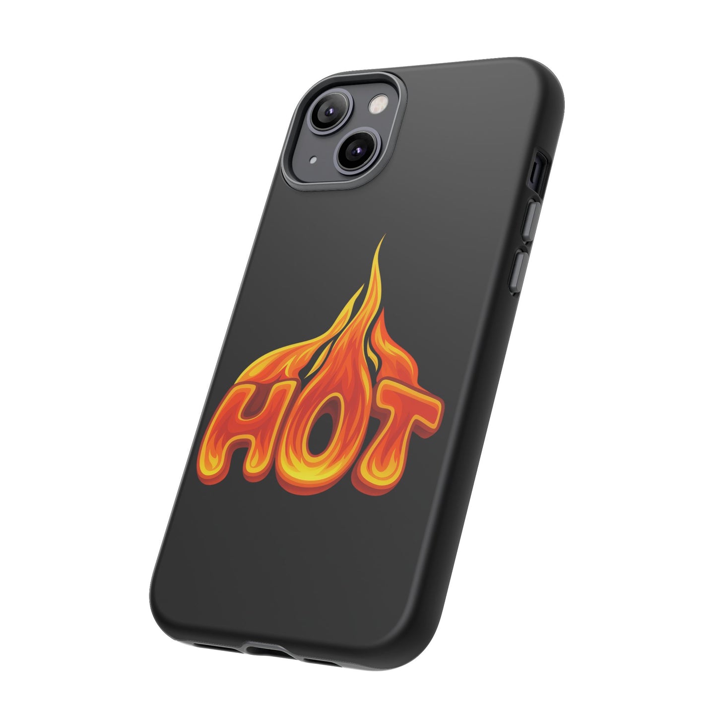Stylish Phone Case, Hot Flames Design, Gift for Teens, Trendy Accessory, Protective Cover, Unique Phone Case