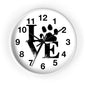Paw Print Love Wall Clock - Pet Lover Gift, Dog Clock, Cat Decor, Animal Wall Art, Home Decor