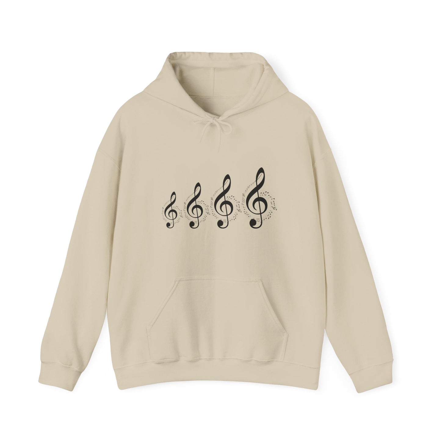 Treble Clef Hoodie – Minimal Music Note Graphic Sweatshirt for Musicians
