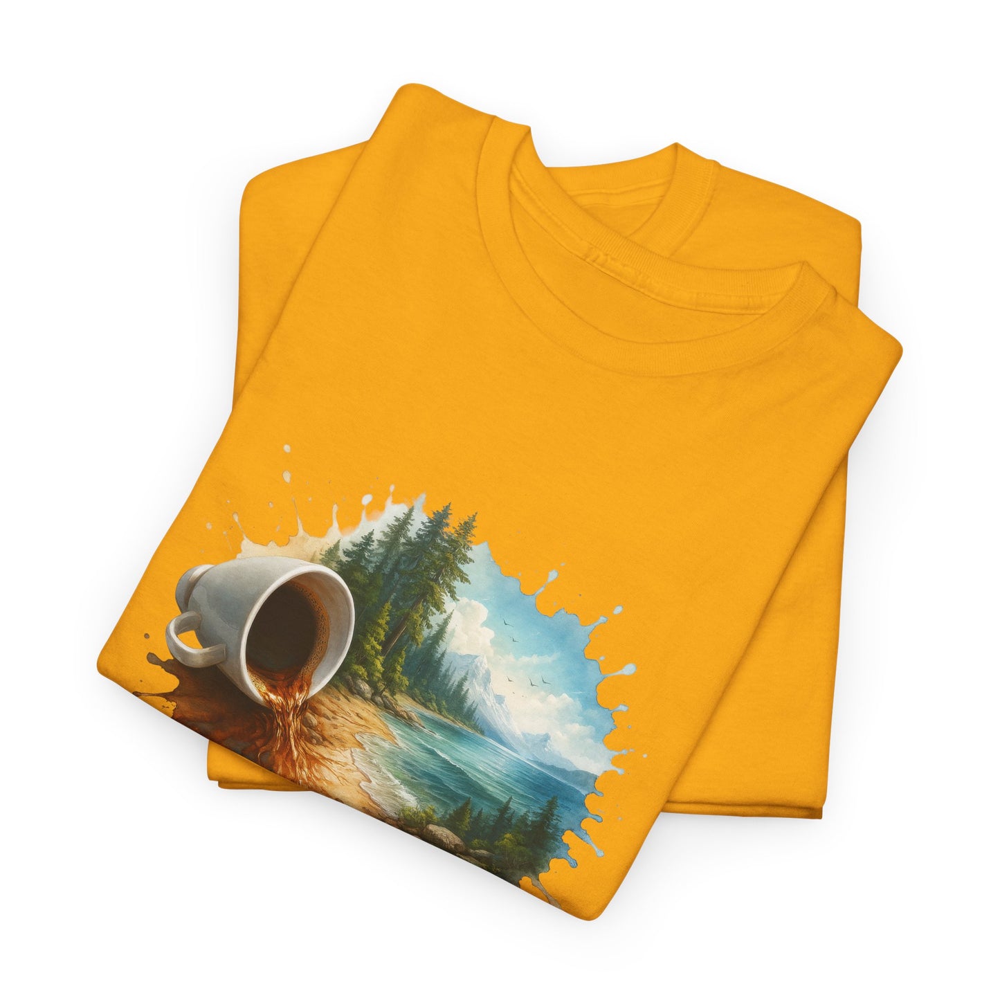 Nature-Inspired Unisex Heavy Cotton Tee, Casual Outfit, Gift for Nature Lovers, Camping Apparel, Outdoor Adventure Shirt