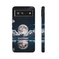 Moonlit Reflection Phone Case — Night Sky Moon & Clouds Tough Case