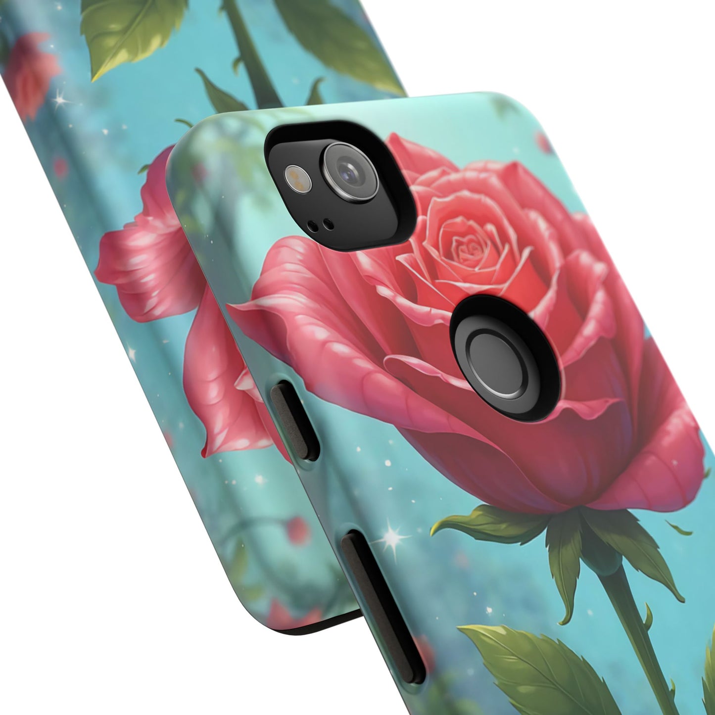Floral Phone Case, Tough Cases with Elegant Rose Design, Stylish iPhone Cover, Rose Flower Gift for Nature Lovers, Unique Mobile Accessories