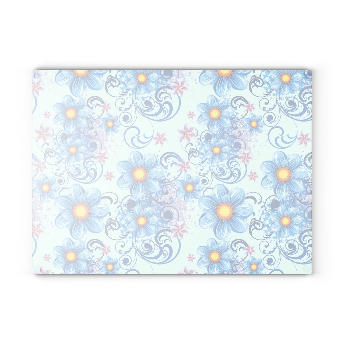 Floral Glass Cutting Board | Kitchen Decor, Gift for Home Chefs, Housewarming, Wedding, Unique Kitchenware