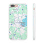 Boston Map Flexi Case for iPhone, Custom Location Phone Case, Unique Gift, Boston Heart Design, Travel Lover Accessory