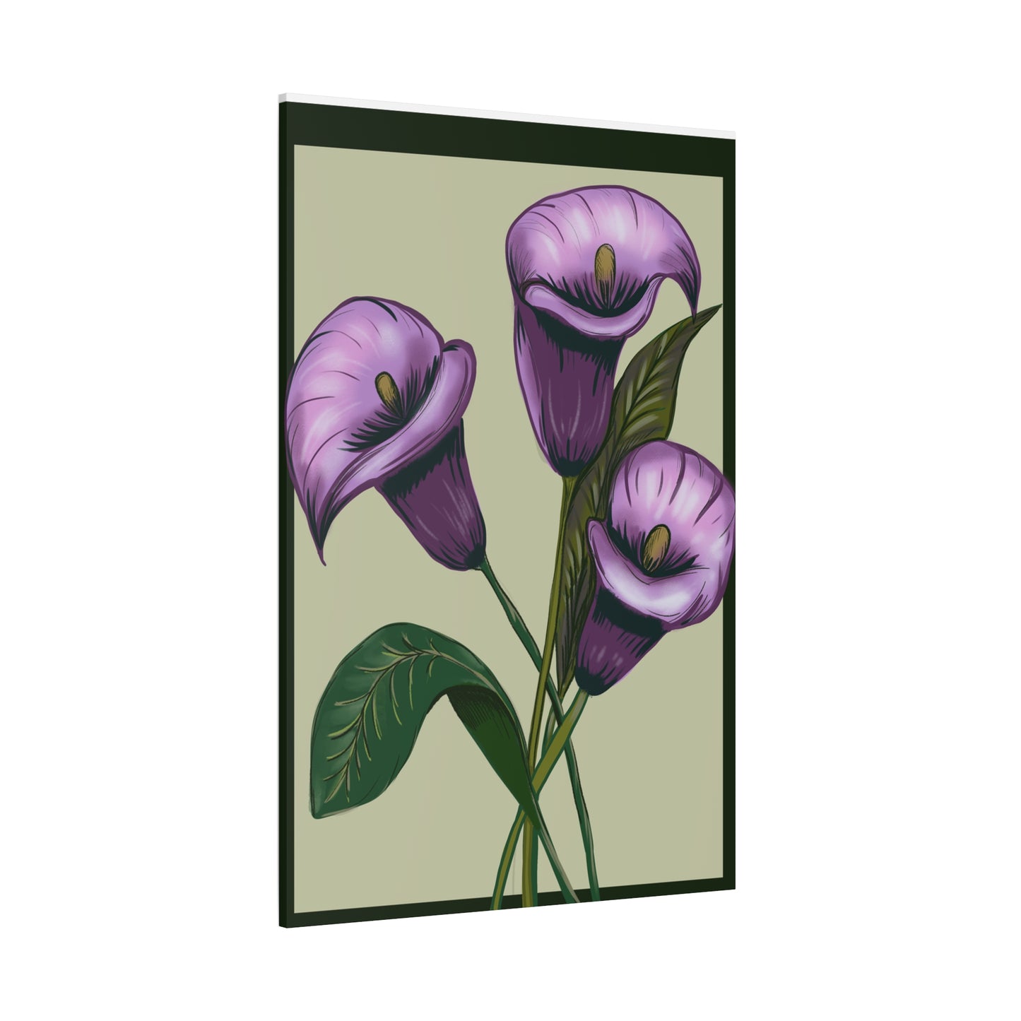 Copy of Matte Canvas, Stretched, 1.25" Purple Flowers