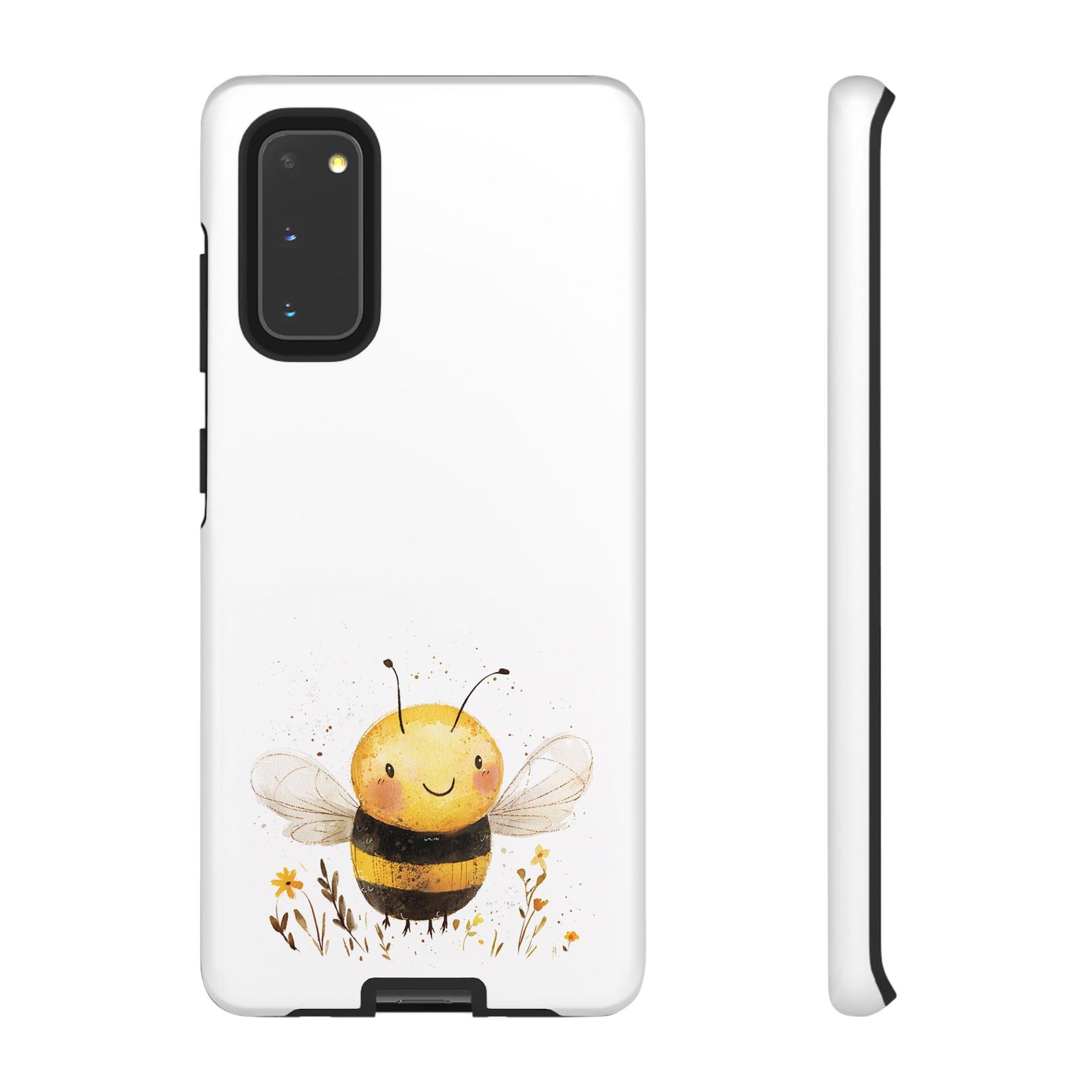 Bee Phone Case, Cute Bee Design, Tough Phone Cover, Gift for Nature Lovers, Floral Bee Mobile Case, Bee-themed Accessory
