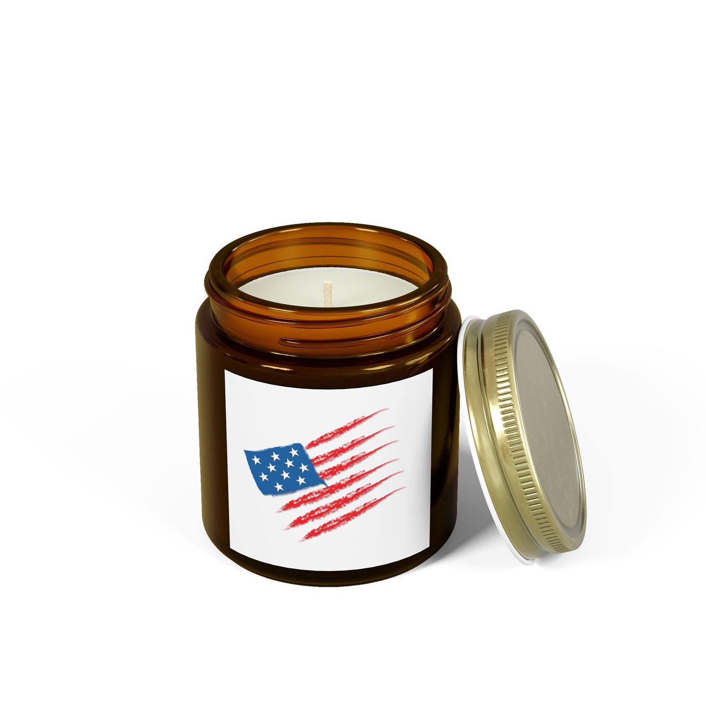 Patriotic Scented Candle, American Flag Decor, Home Fragrance Gift, July 4th Candle, Cozy Atmosphere, Relaxing Decor, USA Themes