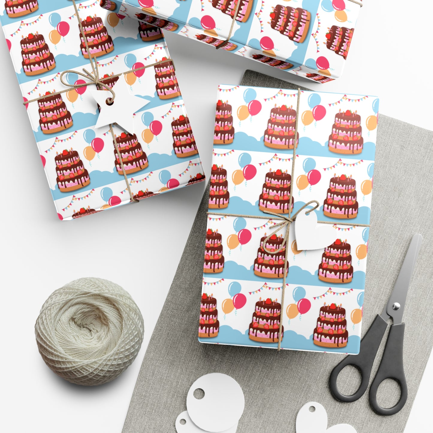 Birthday Cake Gift Wrap Papers - Celebration, Party, Festival, Wrapping, Gifts