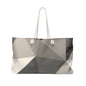Chic Weekender Bag with Geometric Design, Stylish Travel Tote, Fashionable Diaper Bag, Beach Bag, Camping Equipment