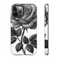 Elegant Floral Phone Case - Tough Cases, Black Rose Design, Floral Phone Cover, Stylish Phone Accessory, Gift for Her, Mother's Day