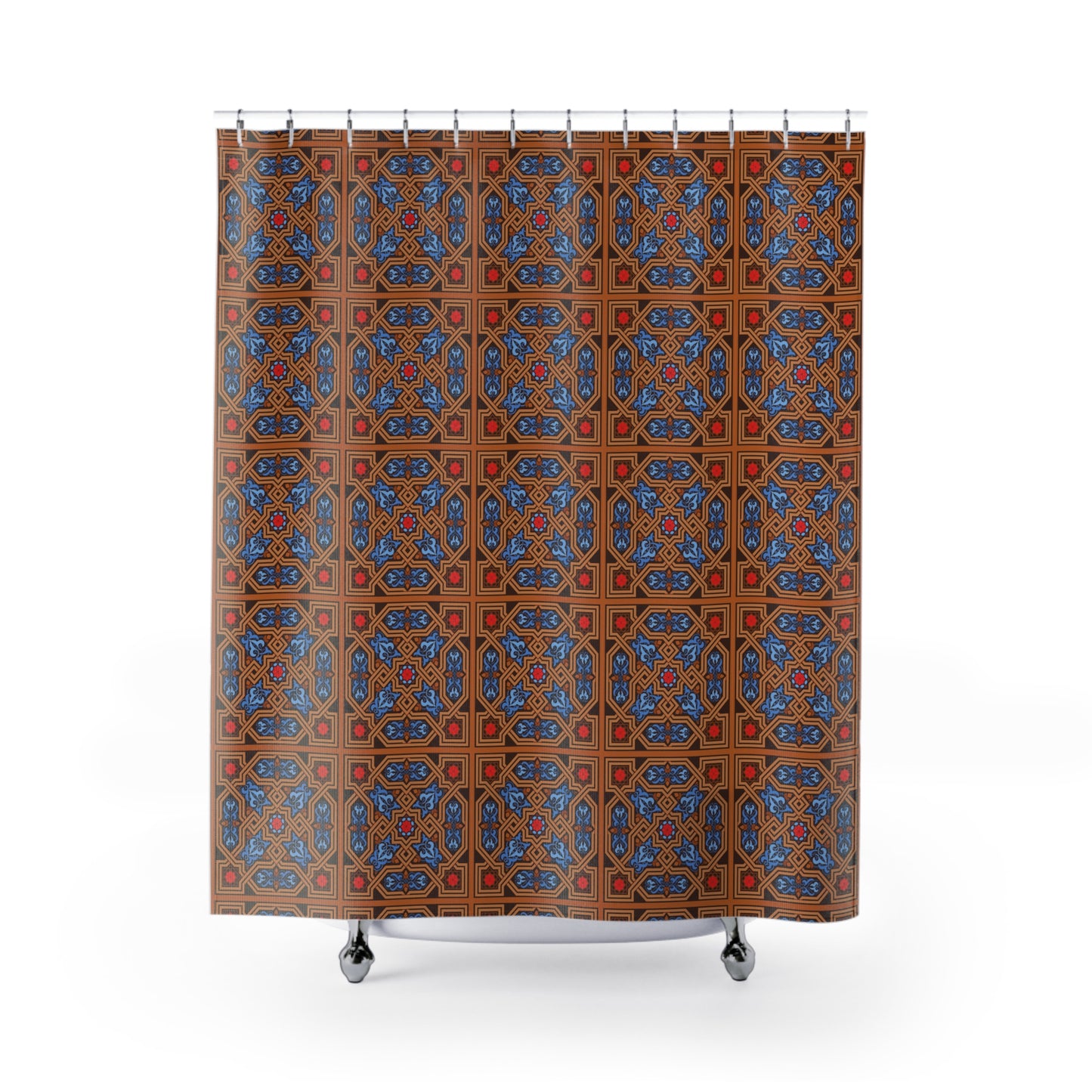 Bohemian Shower Curtain, Artistic Home Decor, Unique Bathroom Accessories, Ethnic Style Homeware, Gift for Housewarming