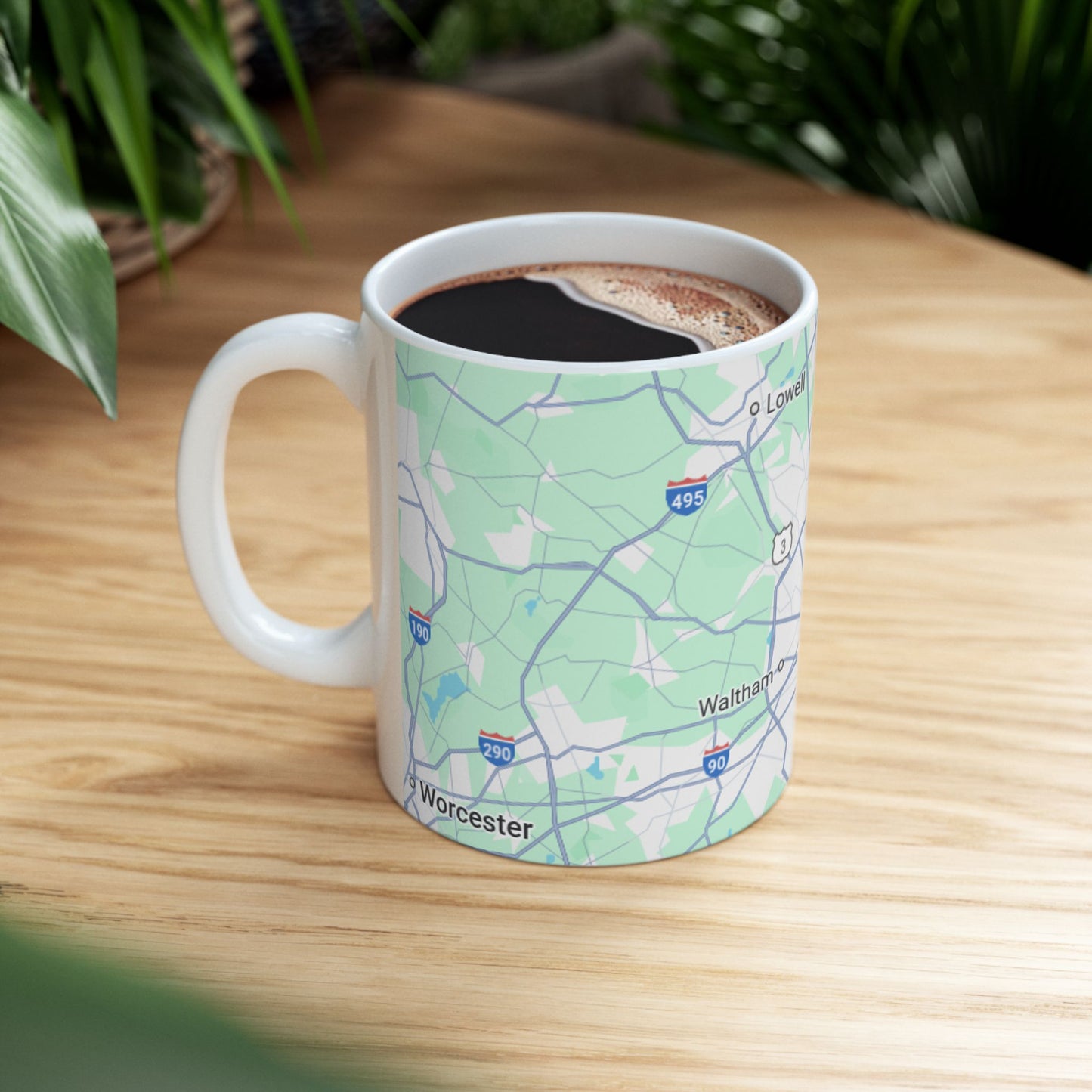 Boston Map-Printed Ceramic Mug - Custom Location Gift, Coffee Lover's Travel Mug, Personalized Home Decor, Geography Gift
