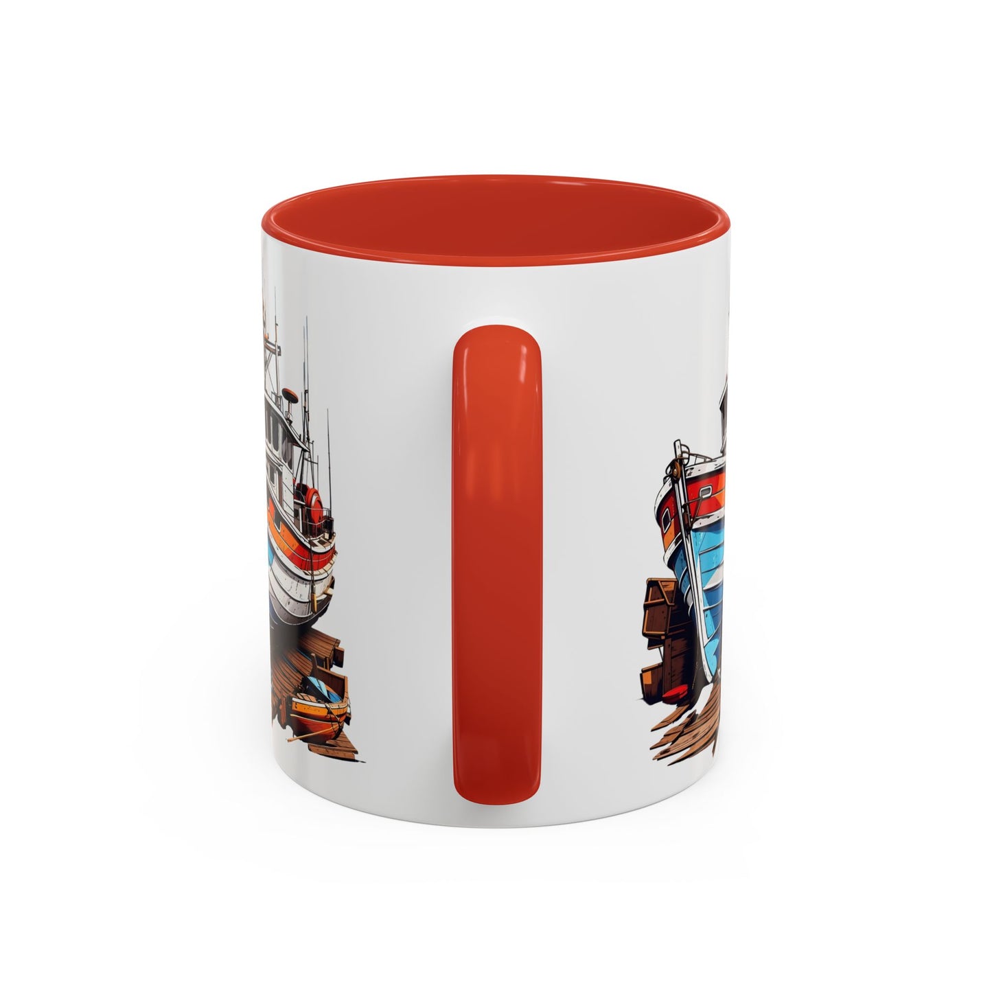 Nautical Accent Coffee Mug | Perfect for Boat Lovers, Sailor Gifts, Coastal Decor, Unique Gift Idea, Custom Artwork Mug