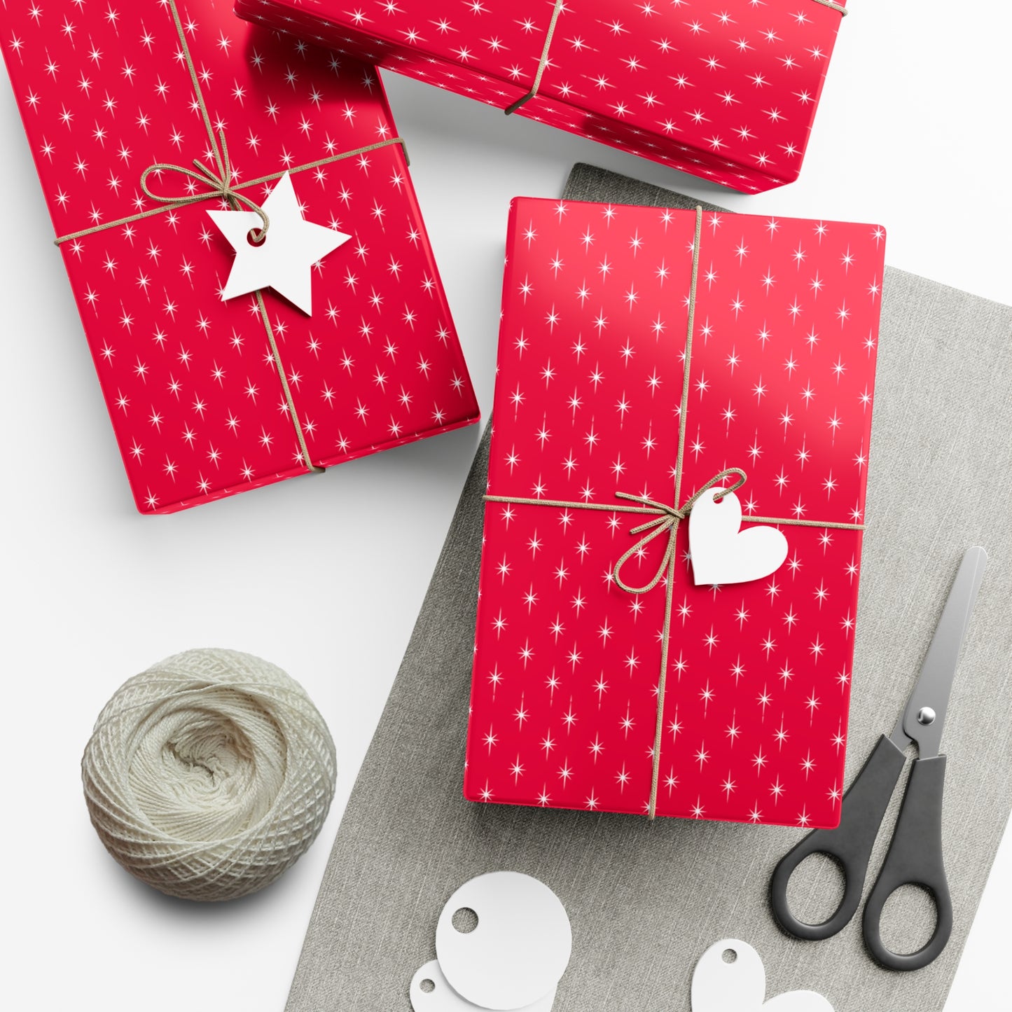 Festive Gift Wrap Papers for Holidays, Christmas, Birthdays, Parties, Eco-Friendly Wrapping, Red Polka Dot Design