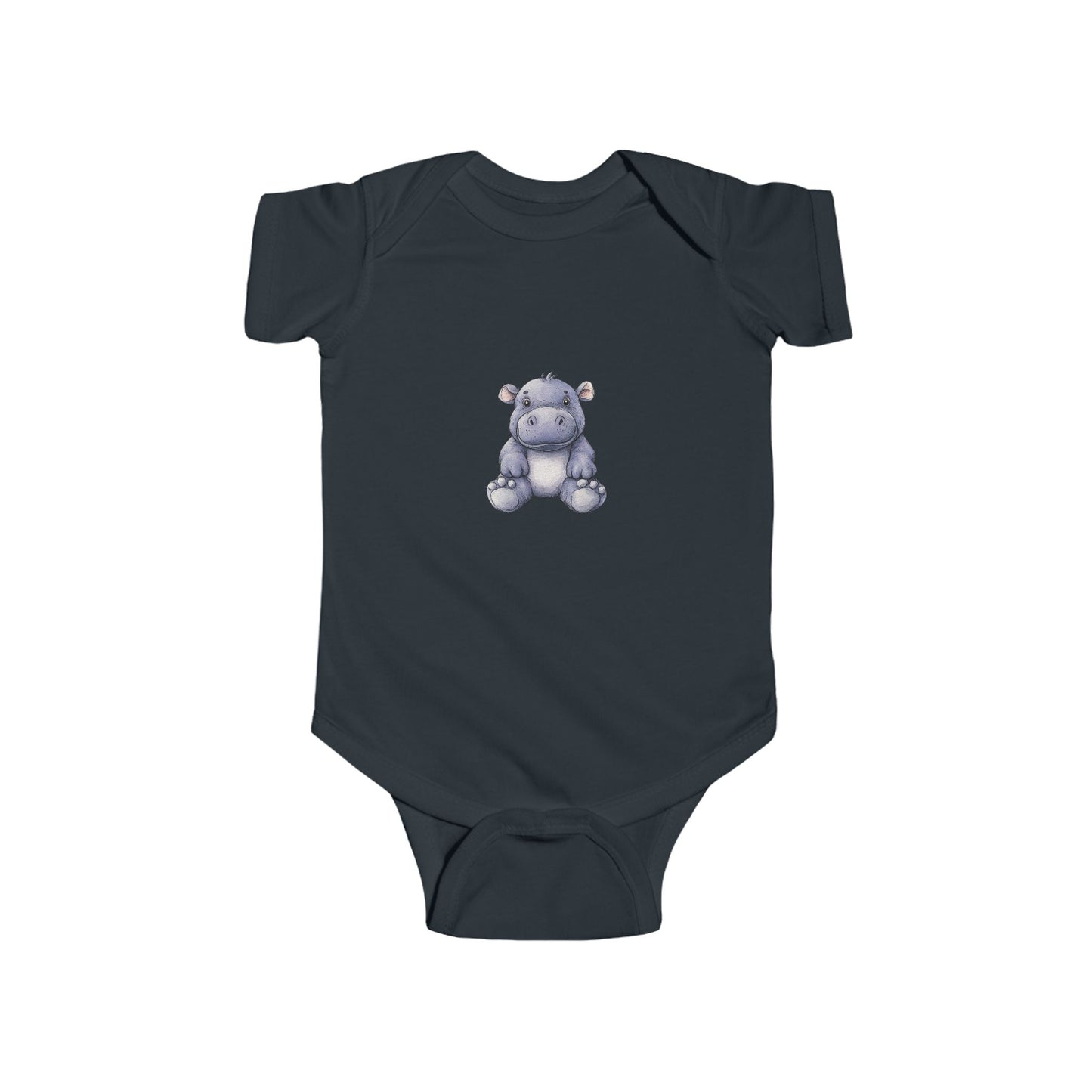 Cute Hippo Infant Bodysuit, Baby Shower Gift, Toddler Outfit, Newborn Apparel, Cute Animal Wear, Infant Clothing