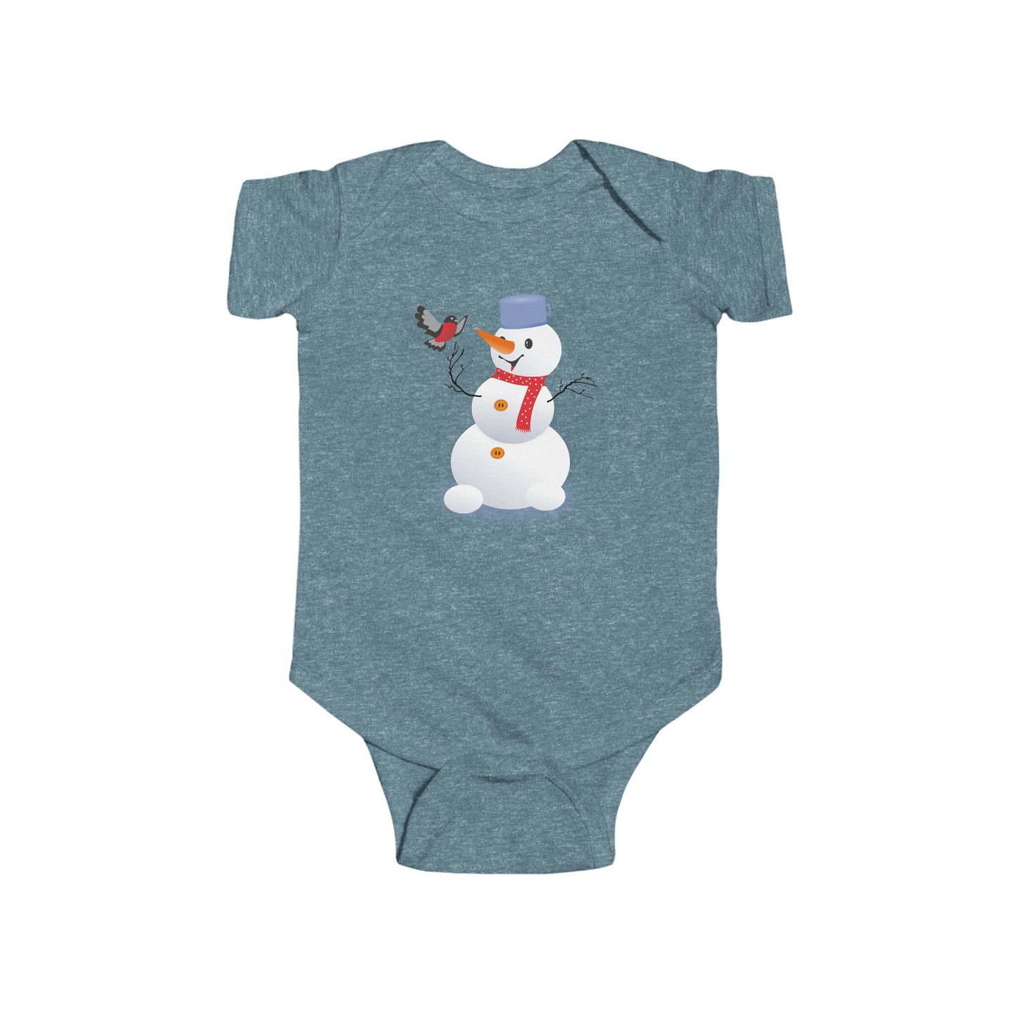 Winter Snowman Baby Bodysuit, Cute Infant Onesie, Holiday Gift, Baby Shower Present, Christmas Outfit, Newborn Clothing