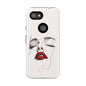 Stylish Phone Case with Artistic Lip Design, Femme Tech Accessory, Trendy Device Cover, Gift for Her, Unique Phone Accessories