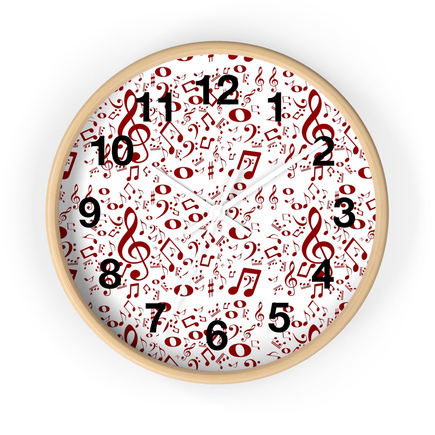 Musical Notes Wall Clock, Unique Gift for Musicians, Home Decor