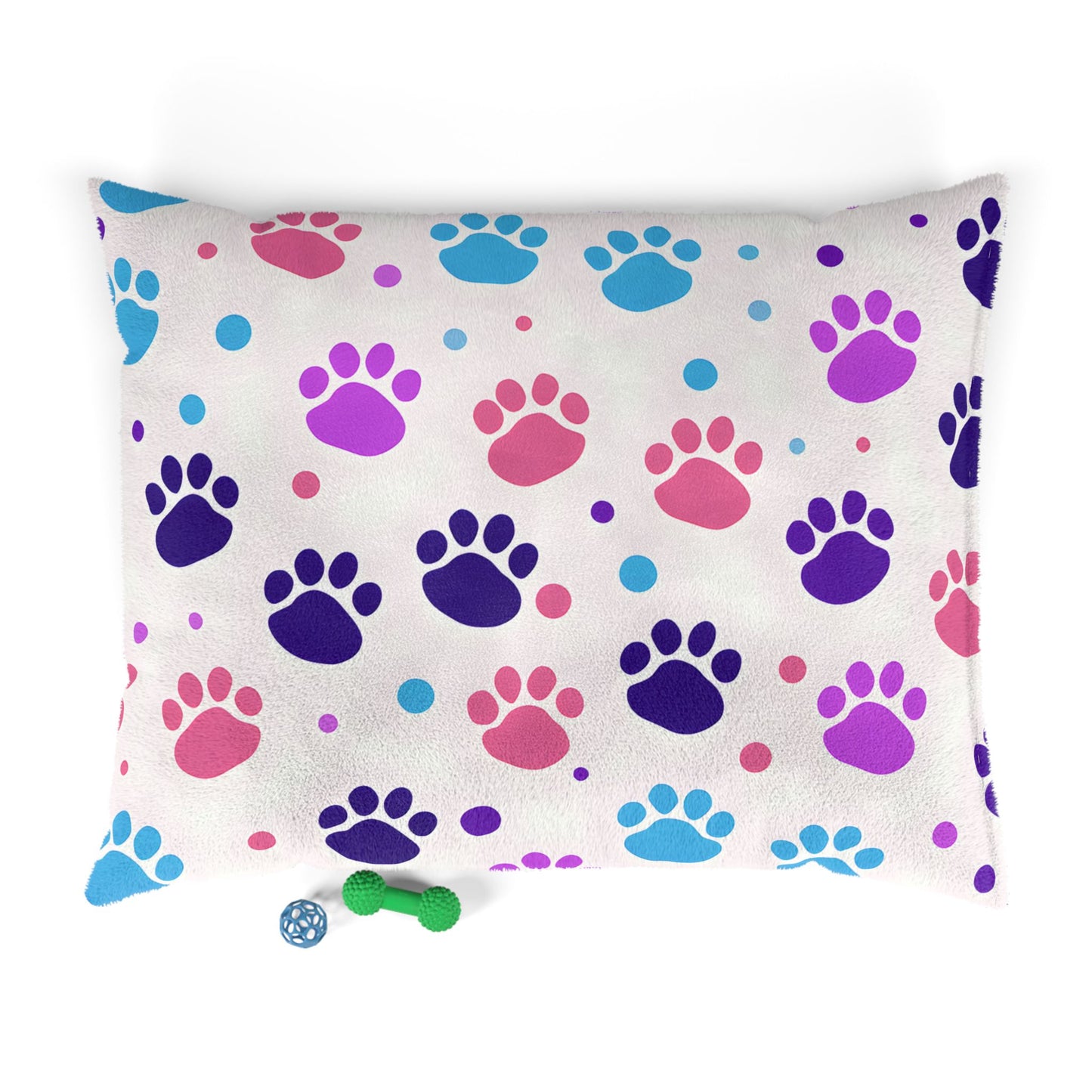 Colorful Paw Print Pet Bed - Cozy Dog & Cat Cushion, Decorative Pet Pillow, Furry Friend Gift, Plush Pet Bed, Happy Pet Space
